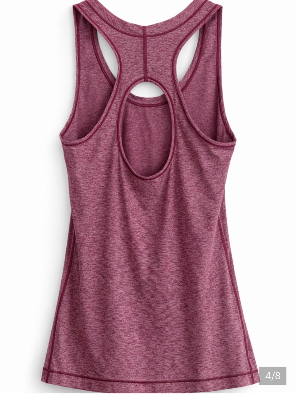 Athleta Nitro Racerback Tank Medium Heathered Rose Athletic Top - Picture 4 of 7